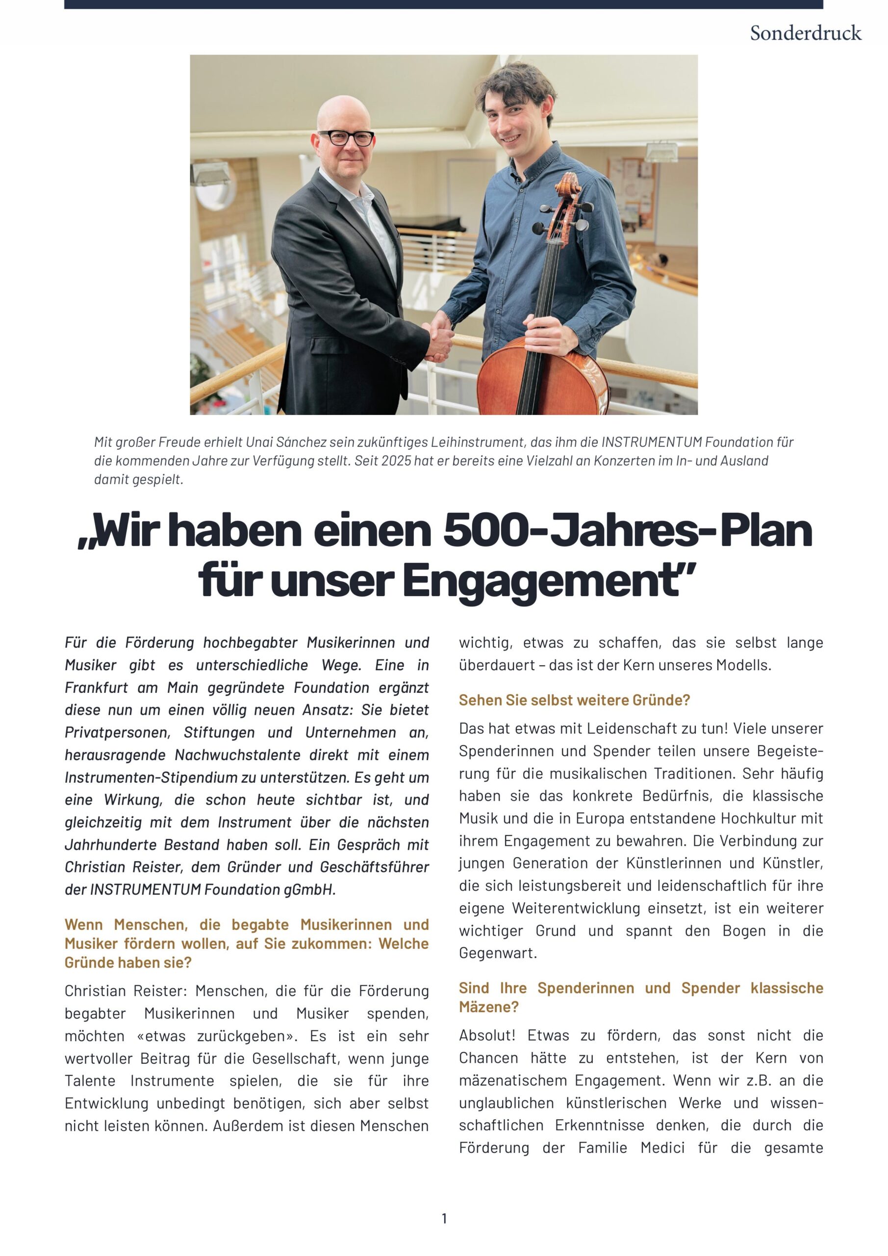 Vorschau Sonderdruck-Interview mit Christian Reister